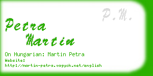 petra martin business card